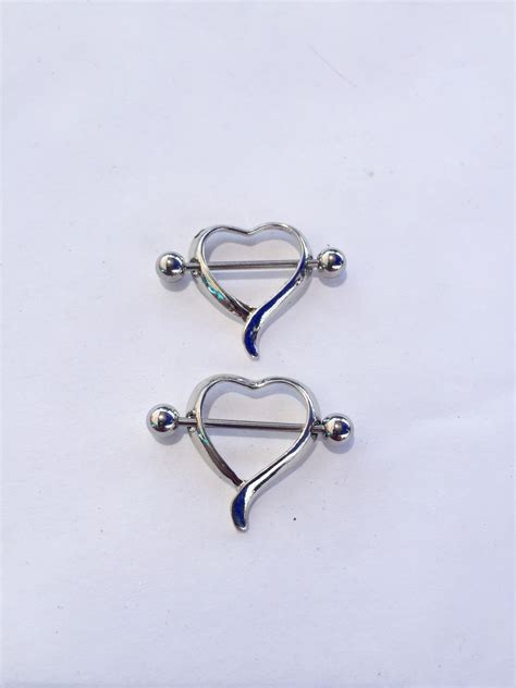 nipple ring heart|Heart Shaped Nipple Rings for a Daring Statement.